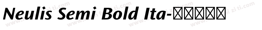 Neulis Semi Bold Ita字体转换